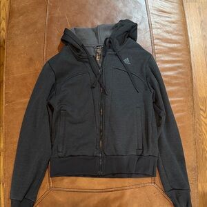 Adidas Charcoal Full-Zip Hoodie